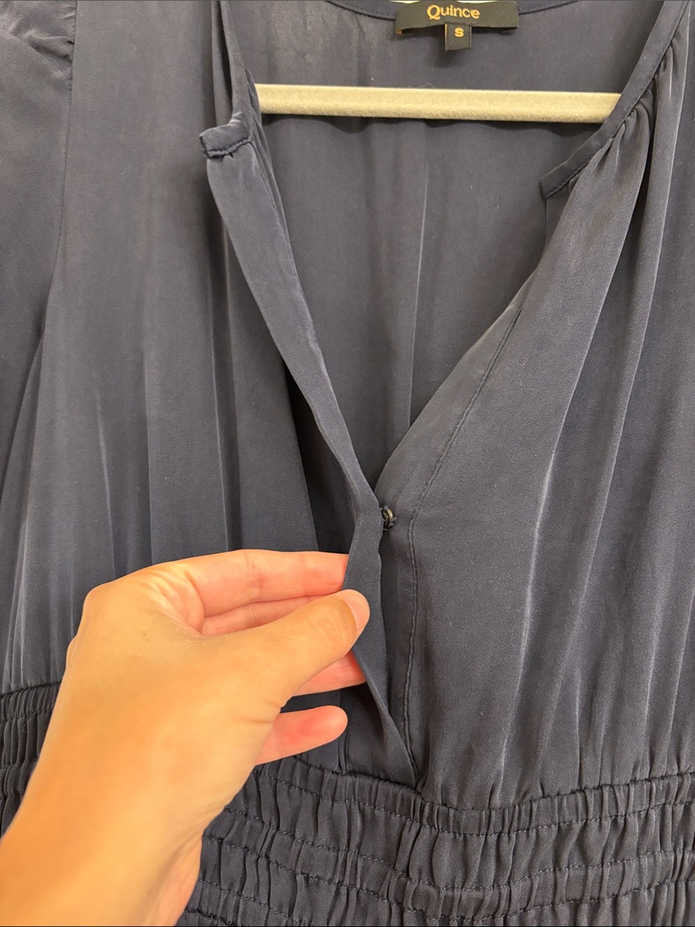Quince Washable Stretch Silk Tiered Maxi Dress - Picture 4 of 9